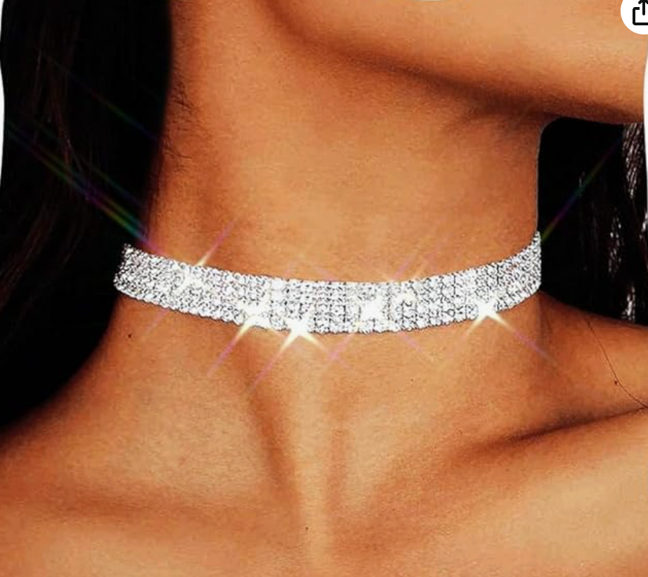 Rhinestone choker