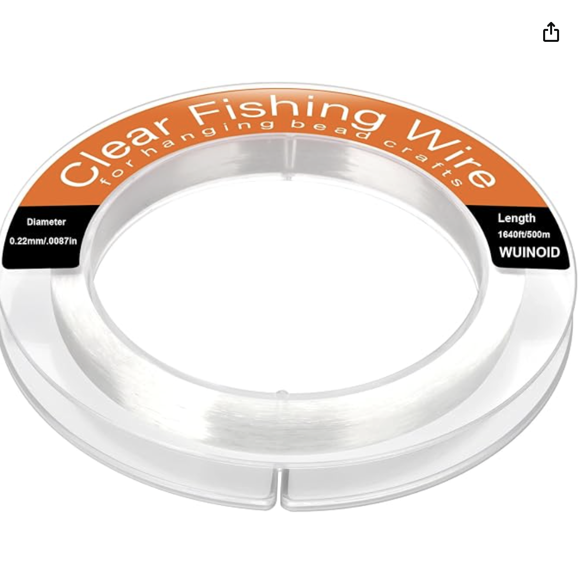 WUNOIO clear fishing wire — 0.22 mm / 500 m