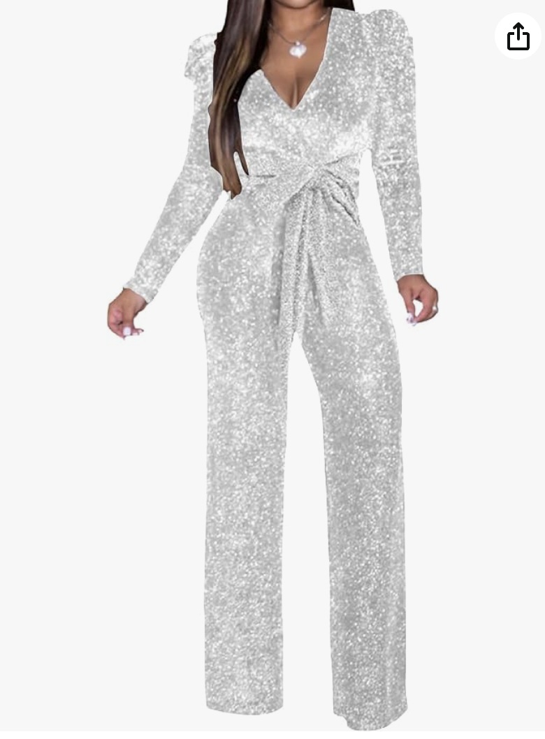Silver sparkle jumpsuit